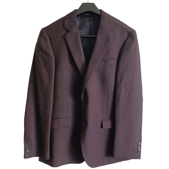 Stafford Mens Sports Coat Twill Charcoal Grey Size Large Classic Wool NWOT - Picture 1 of 7